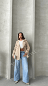 ترانشكوت كتان طول 78 سم - Sateen style