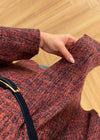 Belted Tweed Poncho