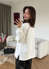 Polo Collar Oversized Sweatshirt