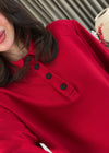 Polo Collar Oversized Sweatshirt