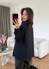 Polo Collar Oversized Sweatshirt