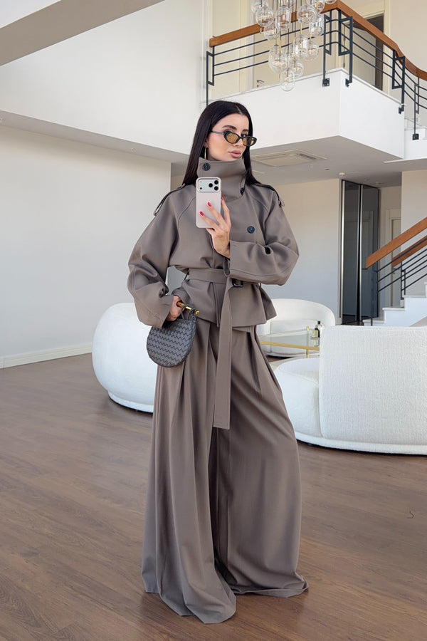 High Neck Trench Set