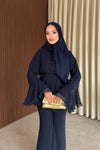 Zeena chiffon set كحلي