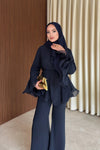 Zeena chiffon set كحلي