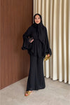 Zeena chiffon set اسود