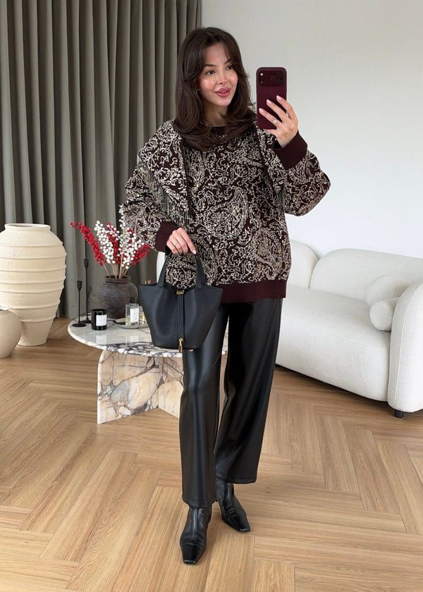 Patterned Knit Sweater