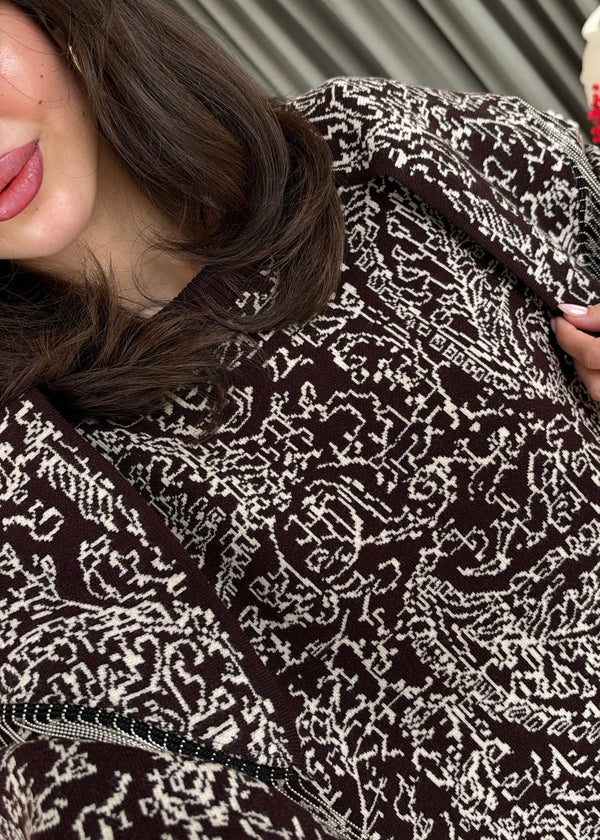 Patterned Knit Sweater